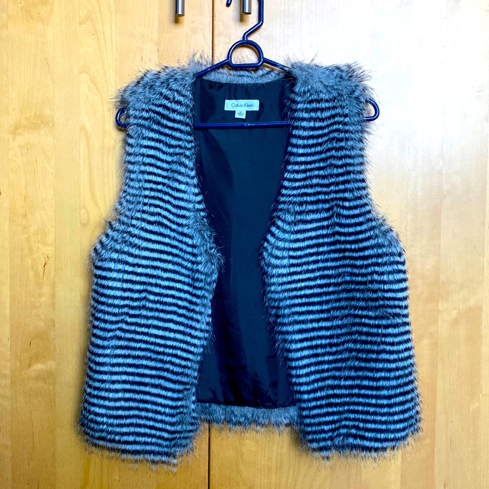 NWOT Calvin Klein Fur Vest